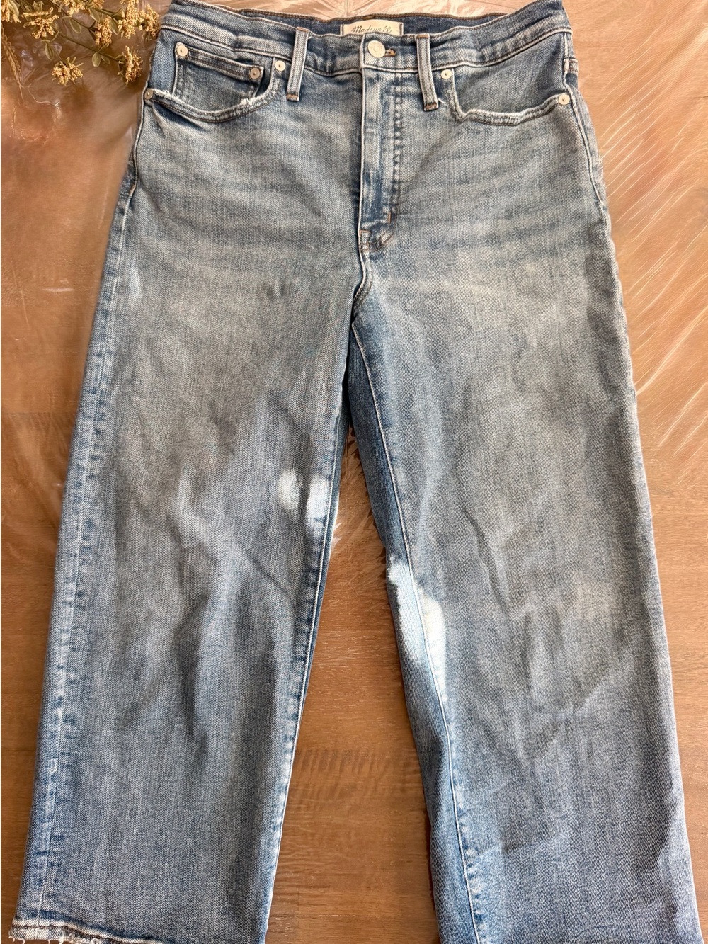 Madewell - Womens Slim Wide Leg Crop Jeans